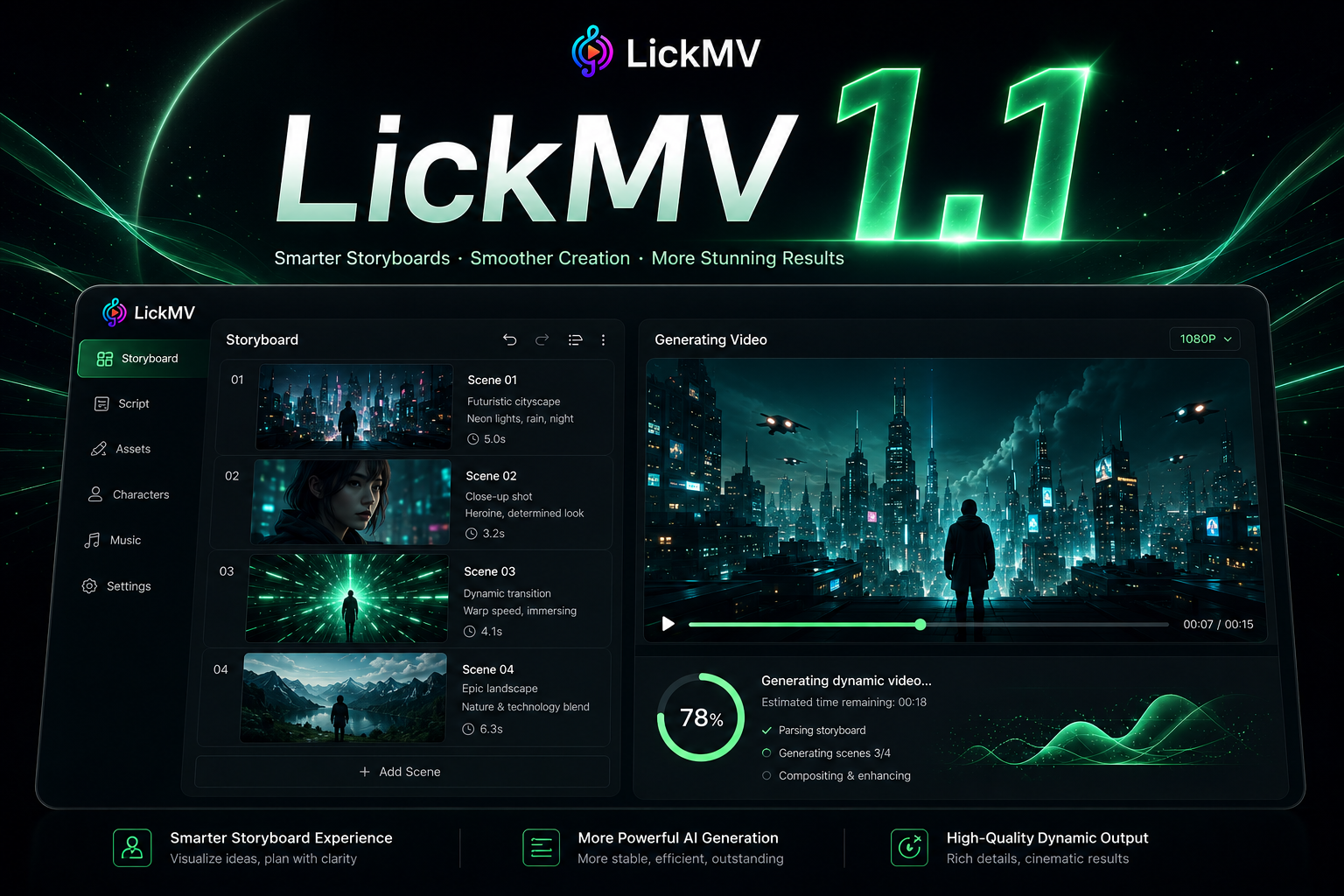 LickMV 1.1 release overview